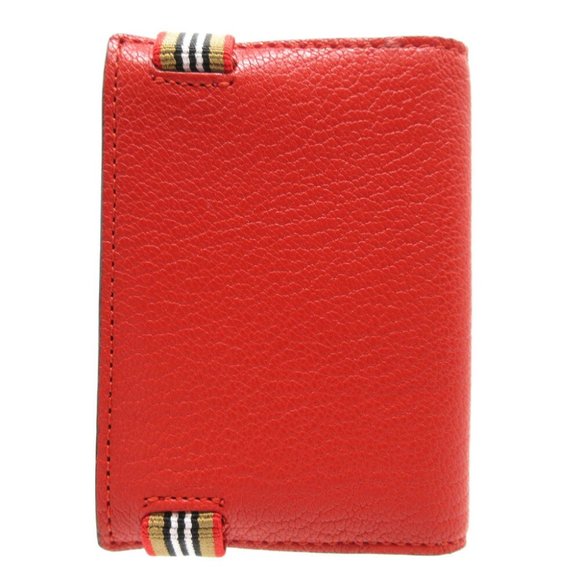 Burberry 4074895 Leather Red Card Case Business Holder BURBERRY - Picture 3 of 7